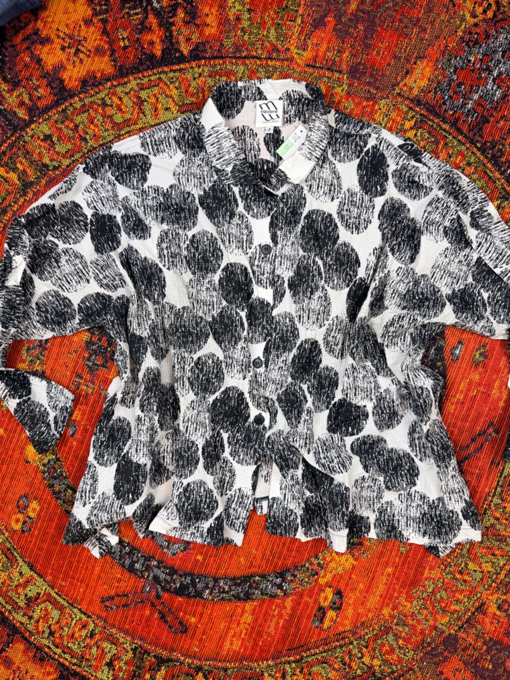 Vintage 1990s MSquare by Neetu Malik Abstract Cotton Art Shirt